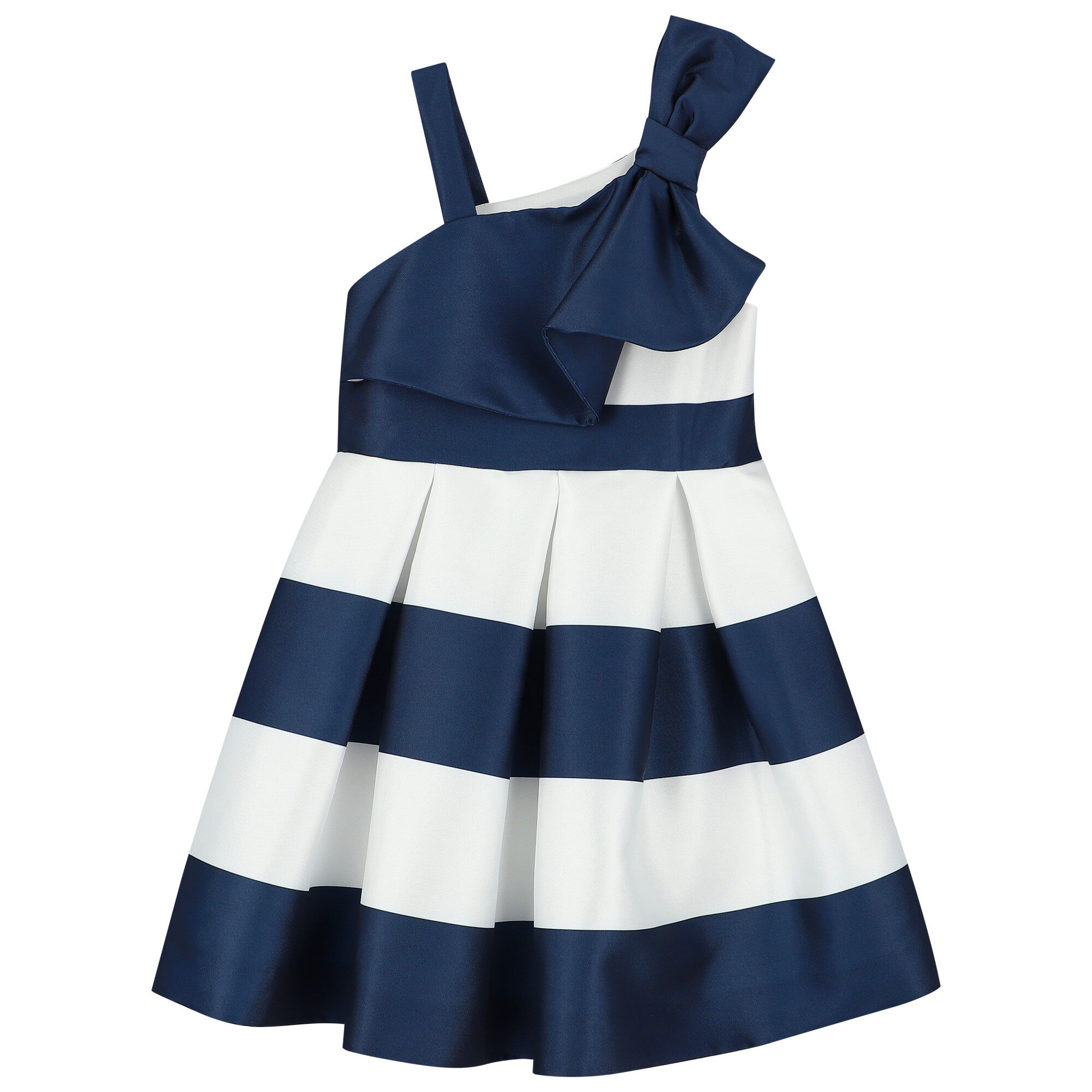 Striped satin dress top