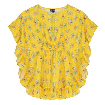 Girls Yellow Turtle Kaftan