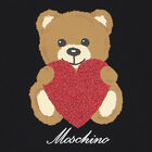 سويت شيرت بالشعار باللون الأسود للبنات, 1, hi-res