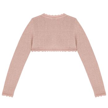 Girls Pink Bolero Cardigan