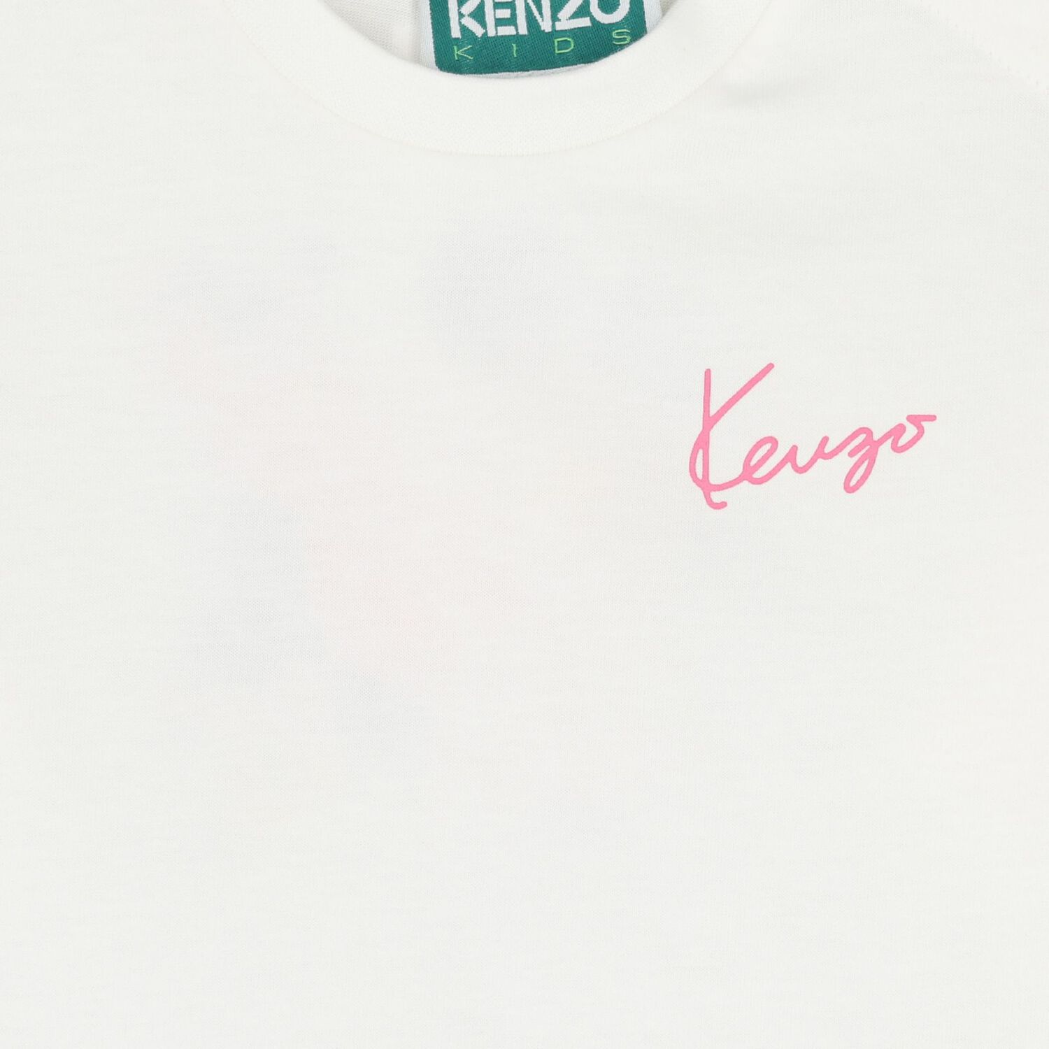 Younger Girls Ivory Floral Logo Long Sleeve Top, 1, hi-res