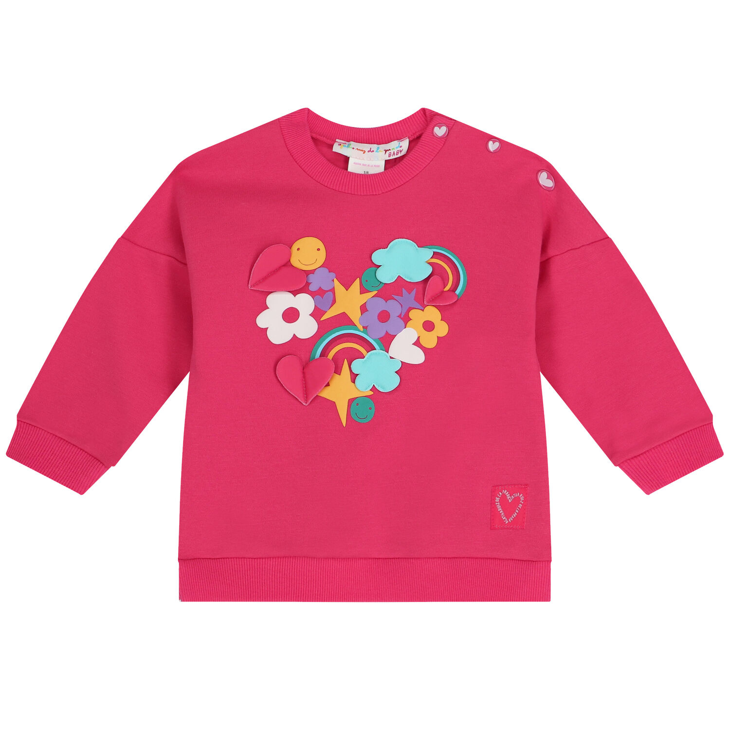 طقم ليغينز بنات باللون الزهرى, 1, hi-res