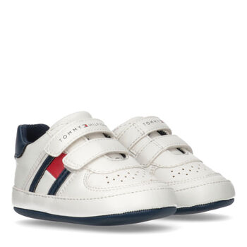 Baby Boys White Logo Pre Walker Shoes
