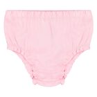 طقم فستان تول بالشعار باللون الوردي للبنات  , 1, hi-res