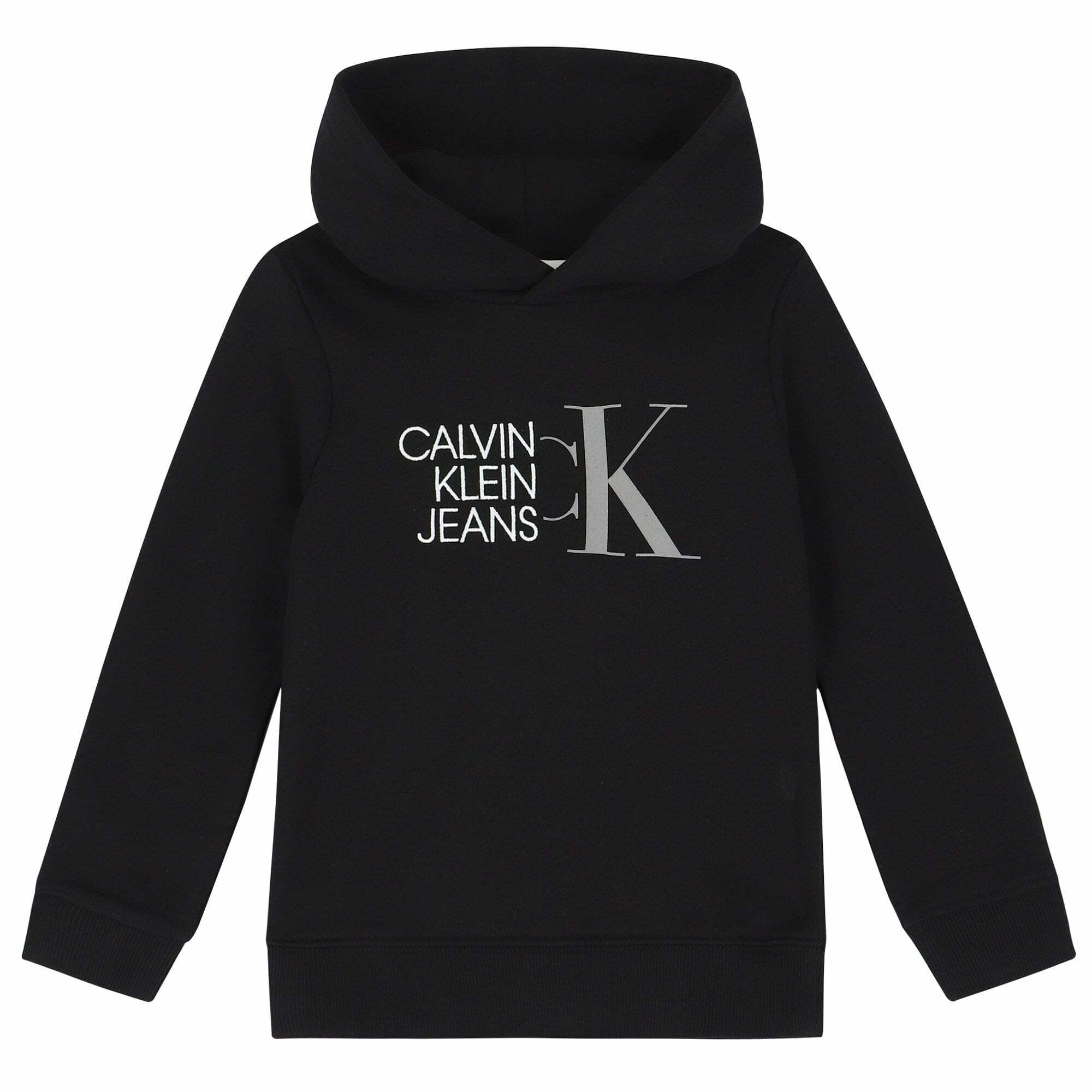 Calvin Klein Boys Black Logo Hoodie Junior Couture UAE