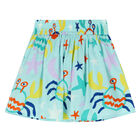 Girls Green Crab Skirt, 1, hi-res