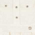 Girls White Logo Taffeta Dress, 1, hi-res