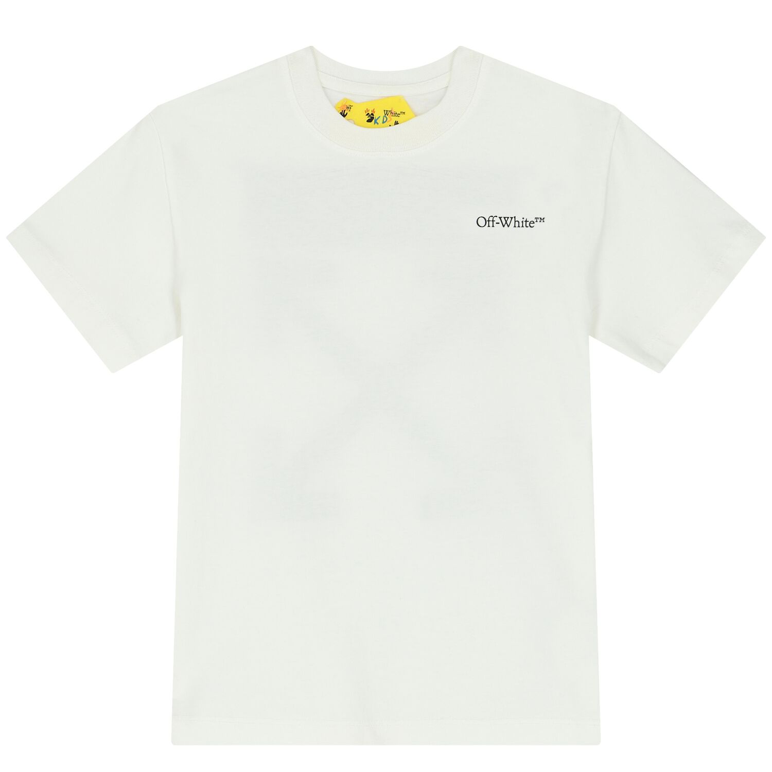 تيشيرت بالشعار باللون العاجي, 2, hi-res