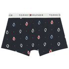 Boys Navy Blue Logo Underwear Set, 1, hi-res
