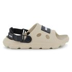 Boys Beige & Black Logo Sandals, 2, hi-res