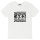 تيشيرت  بالشعار باللون الابيض للأولاد و البنات, 1, hi-res