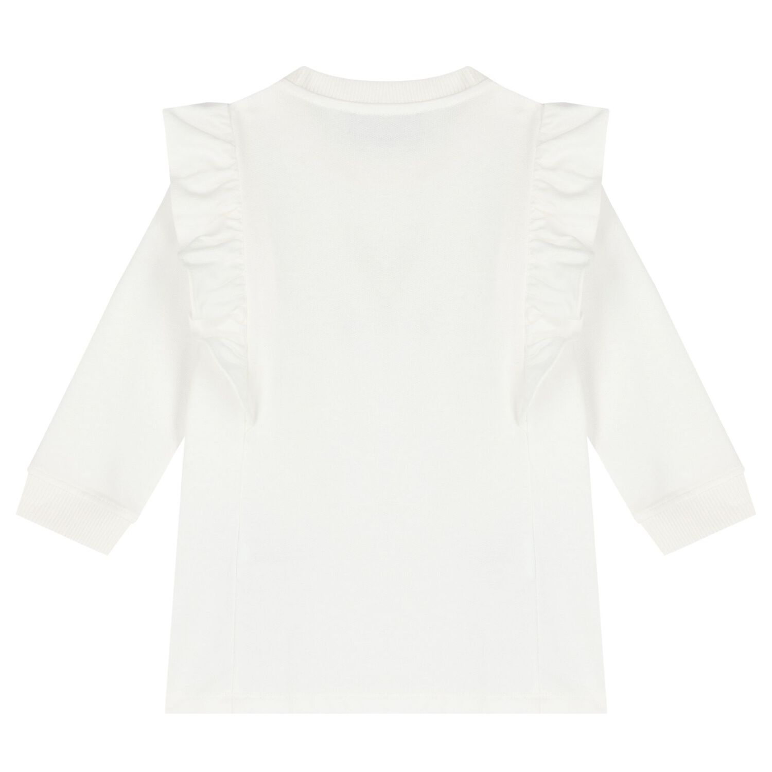Younger Girls Ivory Teddy Bear Logo Dress, 1, hi-res image number null