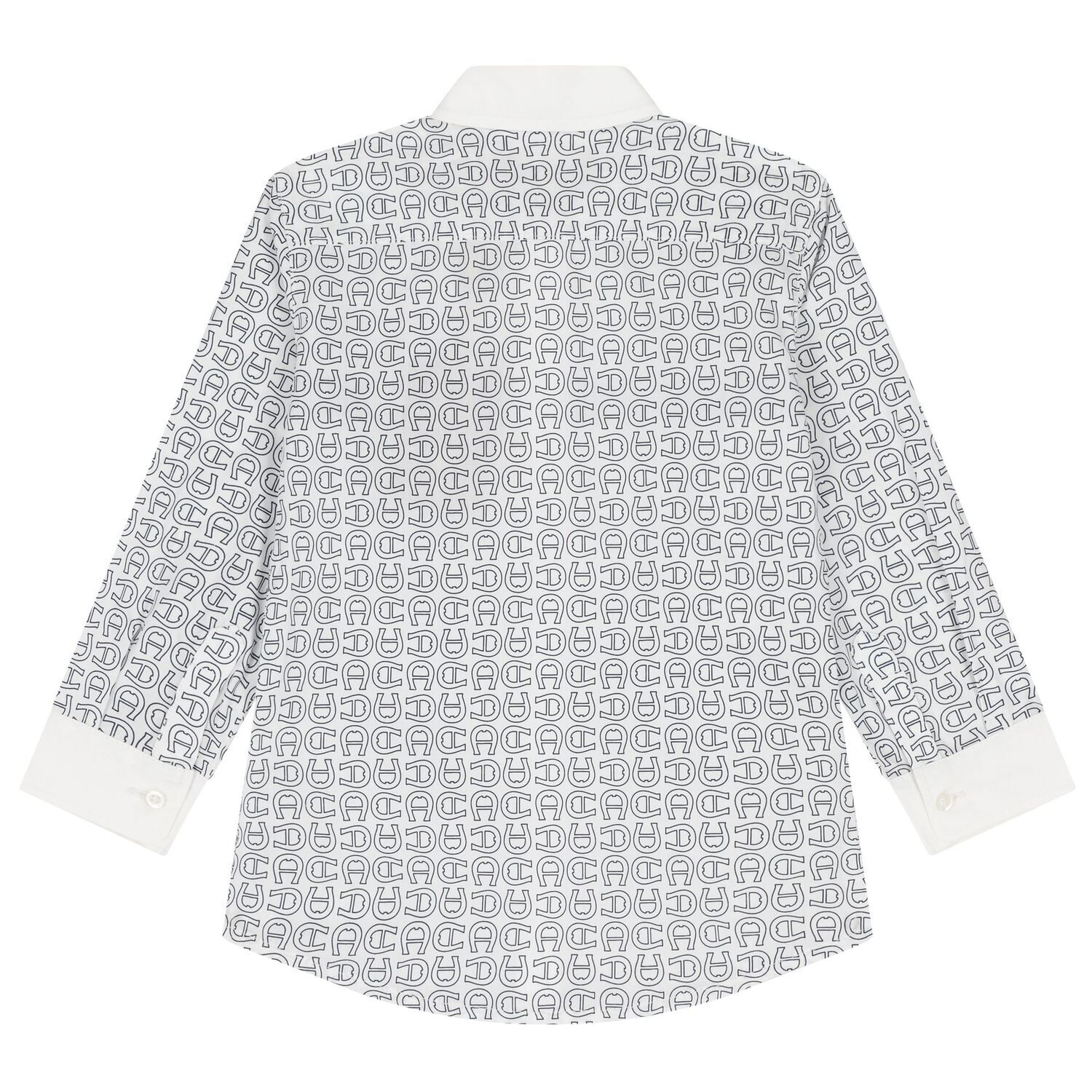 Boys White Logo Shirt, 1, hi-res