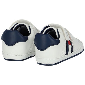 Baby Boys White Logo Pre Walker Shoes