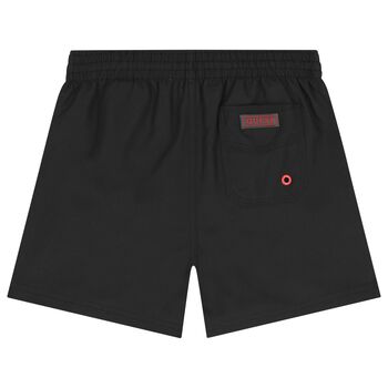 Boys Black Logo Swim Shorts