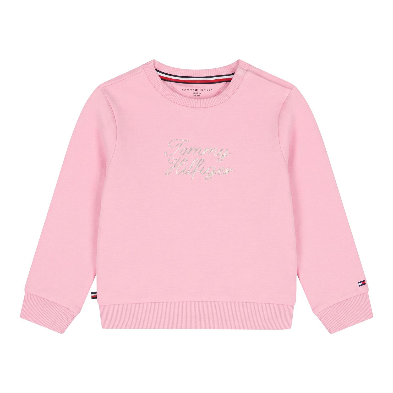 Baby Girls Pink Logo Tracksuit , 2, hi-res