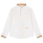 قميص خريطة جغرافية للأولاد باللونين الأبيض والبيج, 1, hi-res