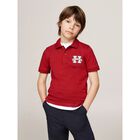 Boys Red Logo Polo Shirt, 1, hi-res