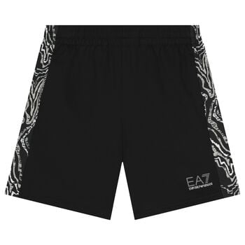 Boys Black Logo Shorts