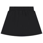 Girls Black Logo Skirt, 2, hi-res