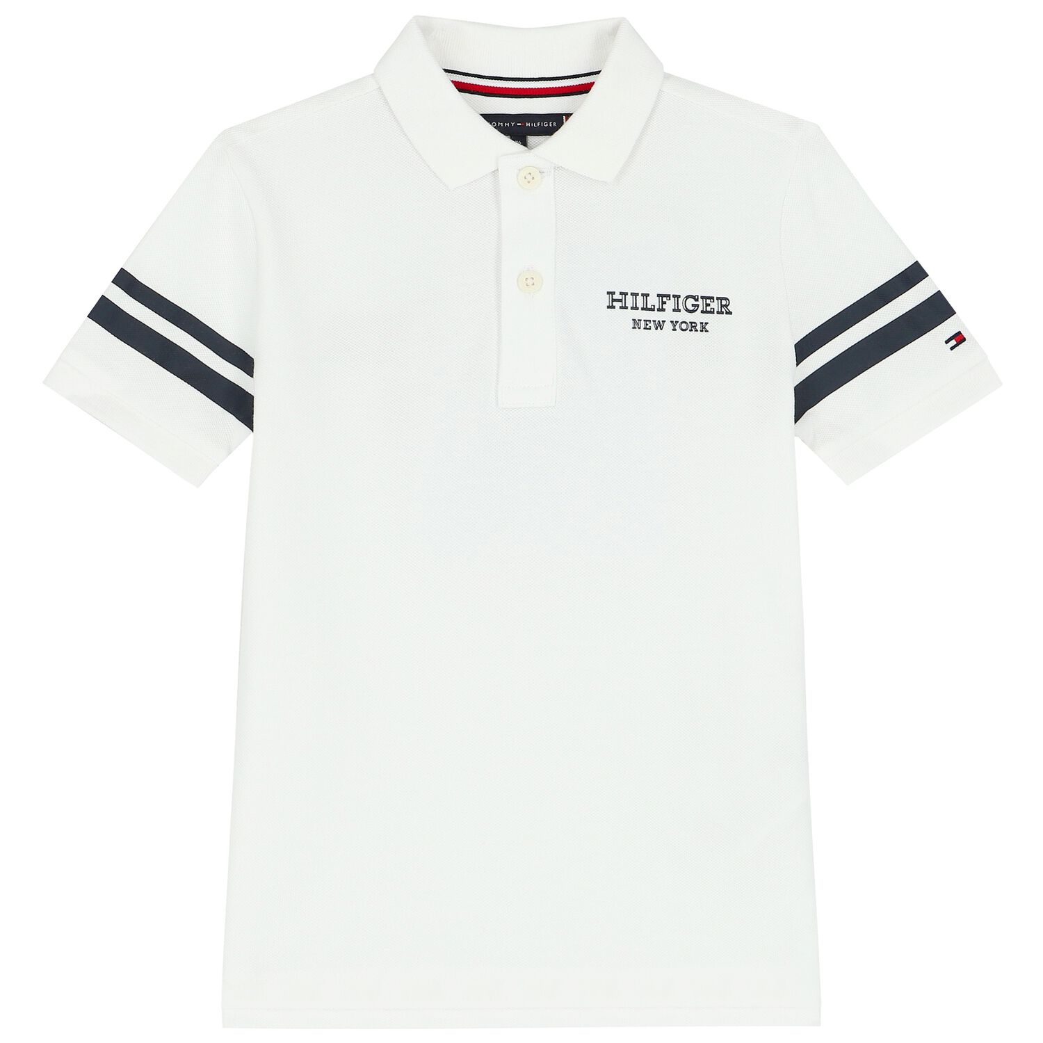 Boys White Logo Polo Shirt, 1, hi-res image number null