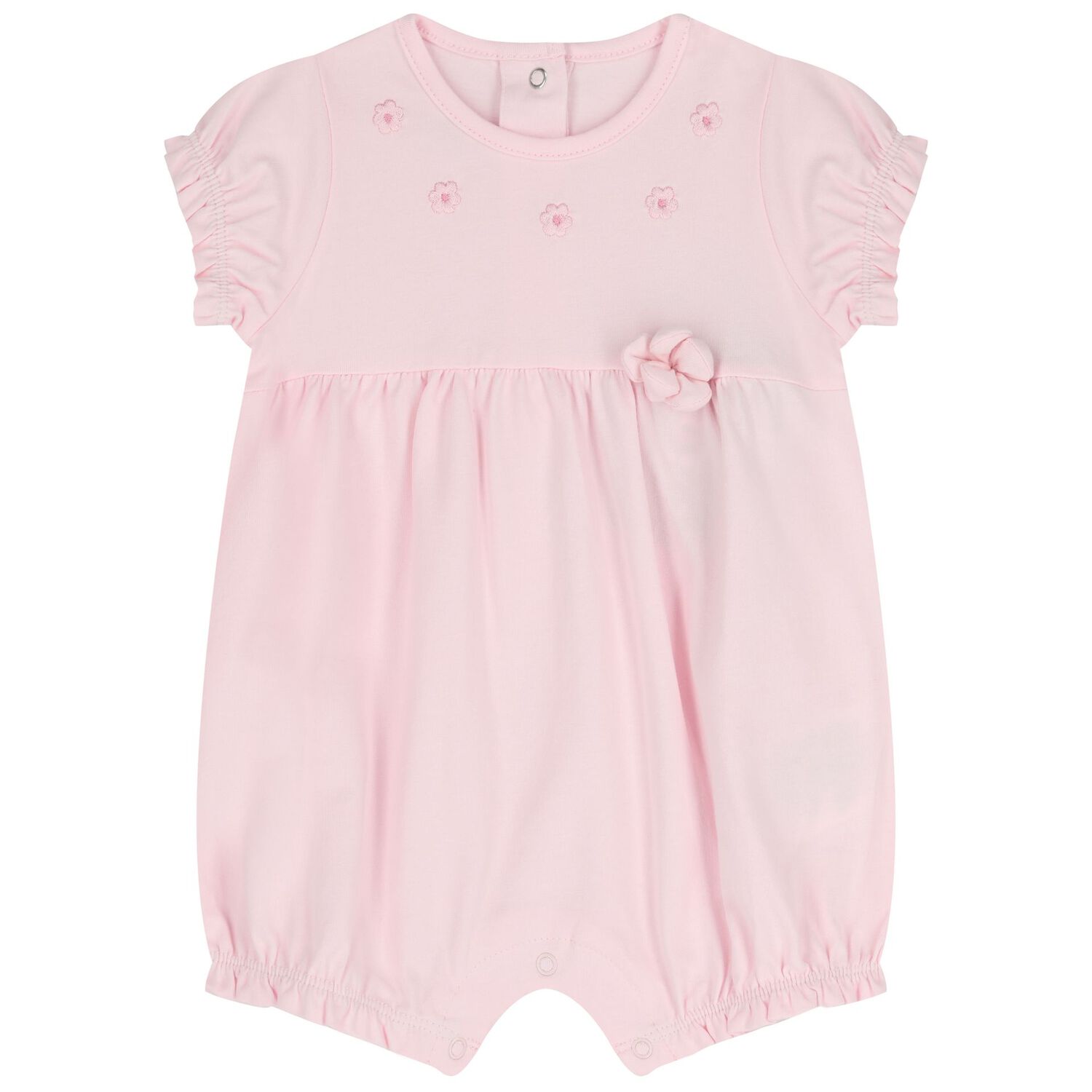 Baby Girls Pink & White Floral Romper Set, 1, hi-res