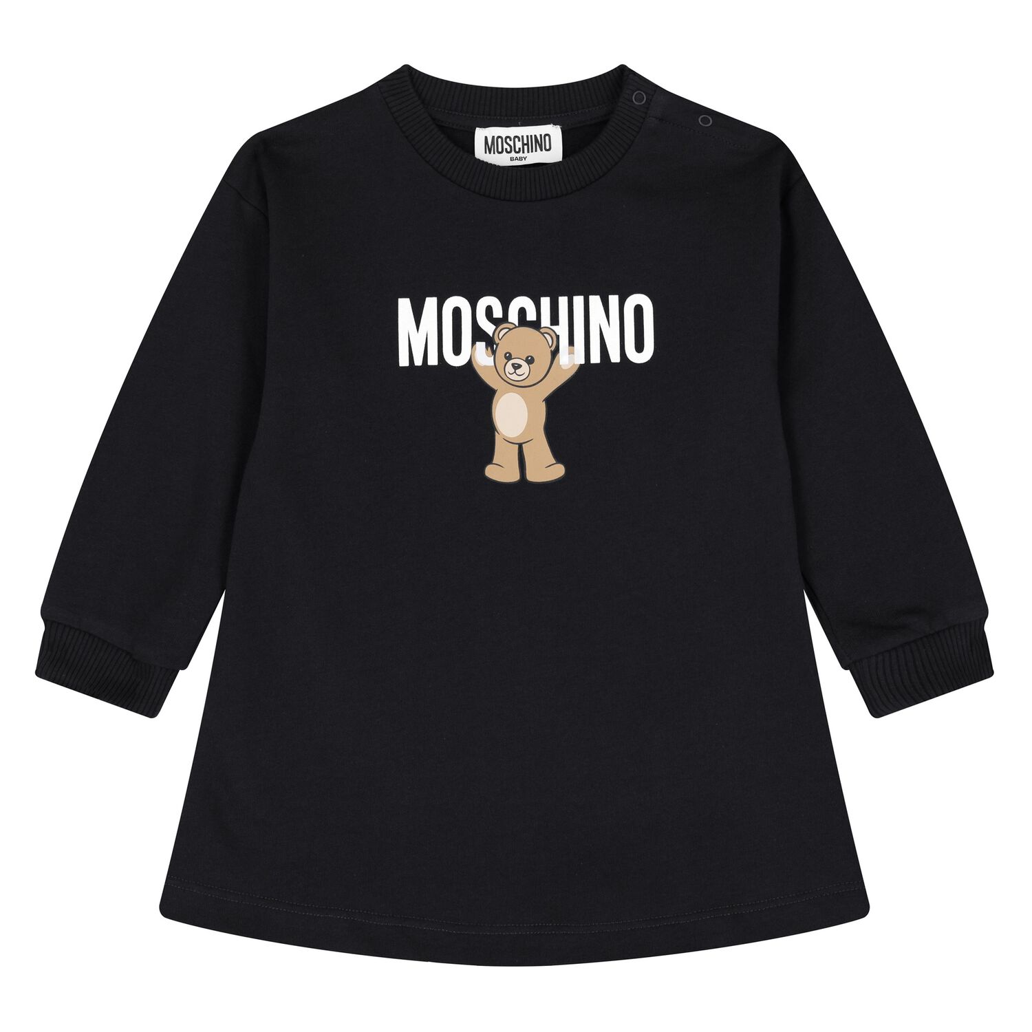 فستان بالشعار تيدي بير باللون الاسود, 5, hi-res