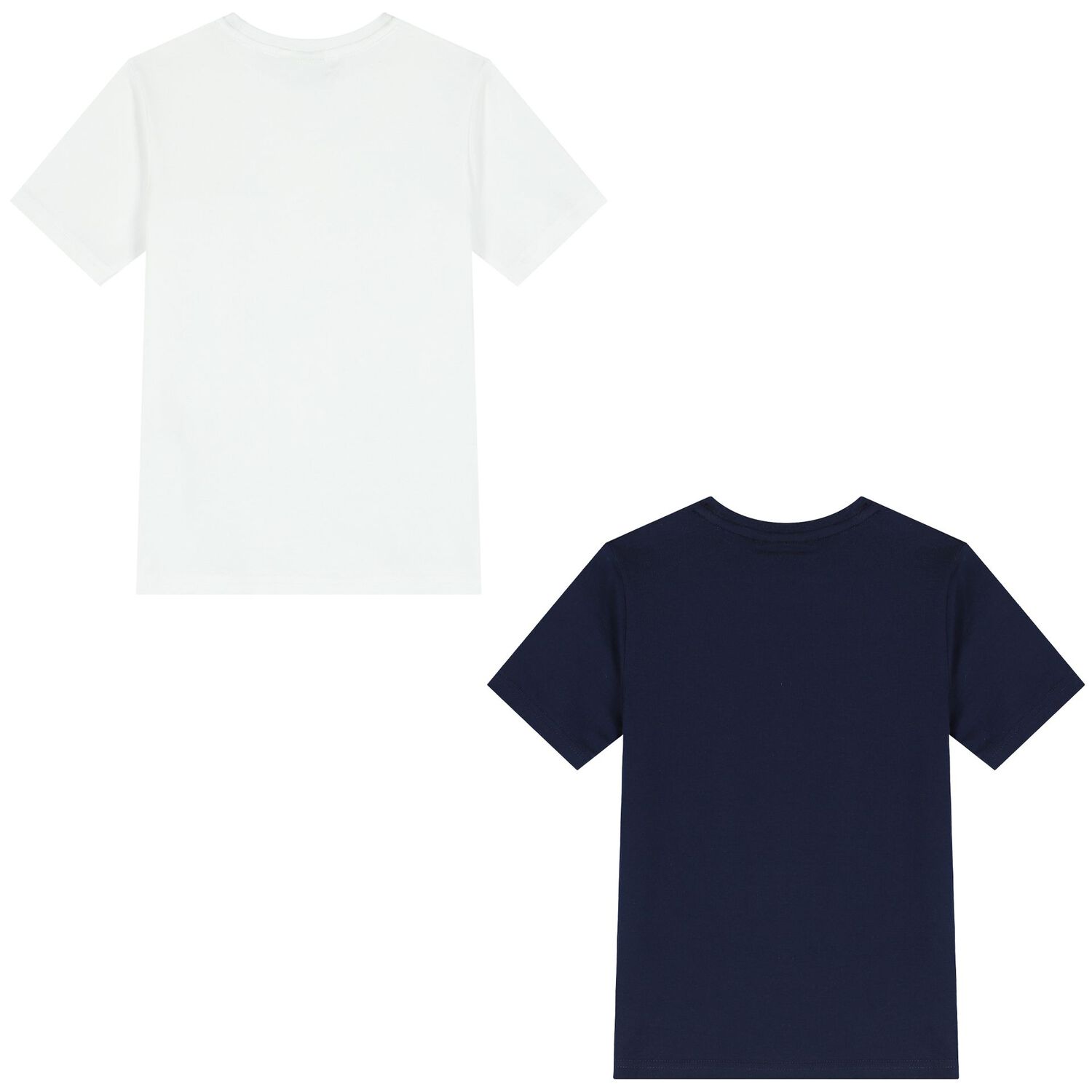 Boys Navy Blue & White Logo T-Shirts ( 2-Pack ), 2, hi-res image number null