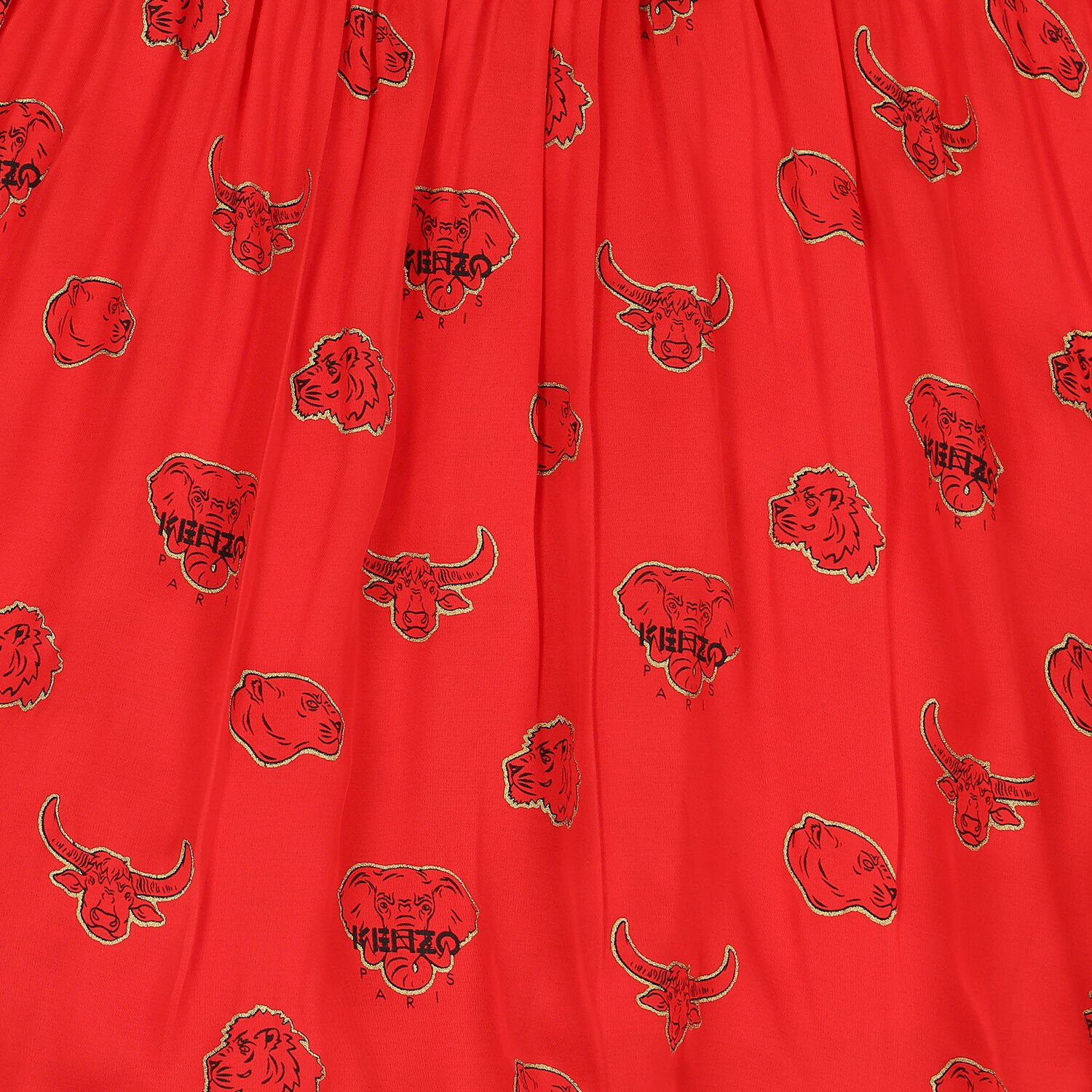 تنورة بالشعار باللون الأحمر للبنات, 1, hi-res