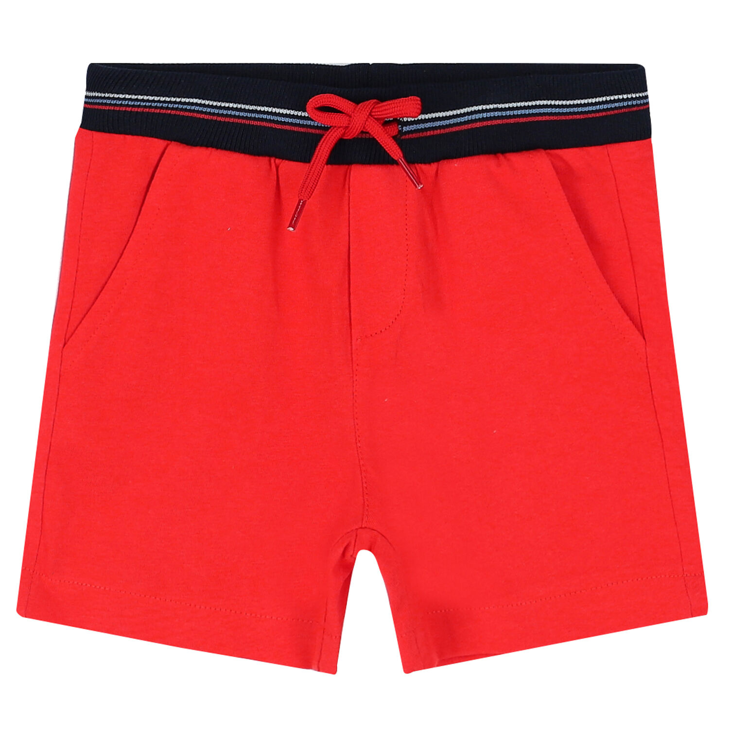 Younger Boys White, Navy & Red Shorts Set, 1, hi-res image number null