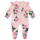 Baby Girls Pink Rose Babygrow Gift Set, 1, hi-res