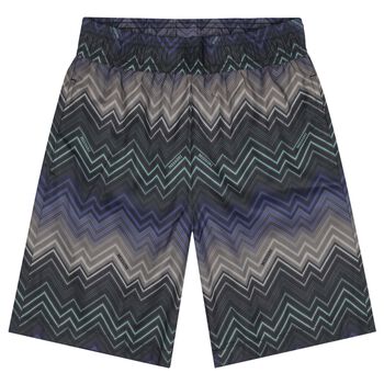 Boys Multi-Coloured Zig Zag Swim Shorts