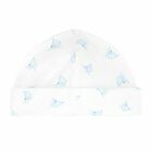 Baby Boys White & Blue Logo Hat, 2, hi-res