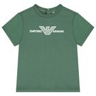 Younger Boys Green, Ivory & Black T-Shirts (3 Pack), 1, hi-res