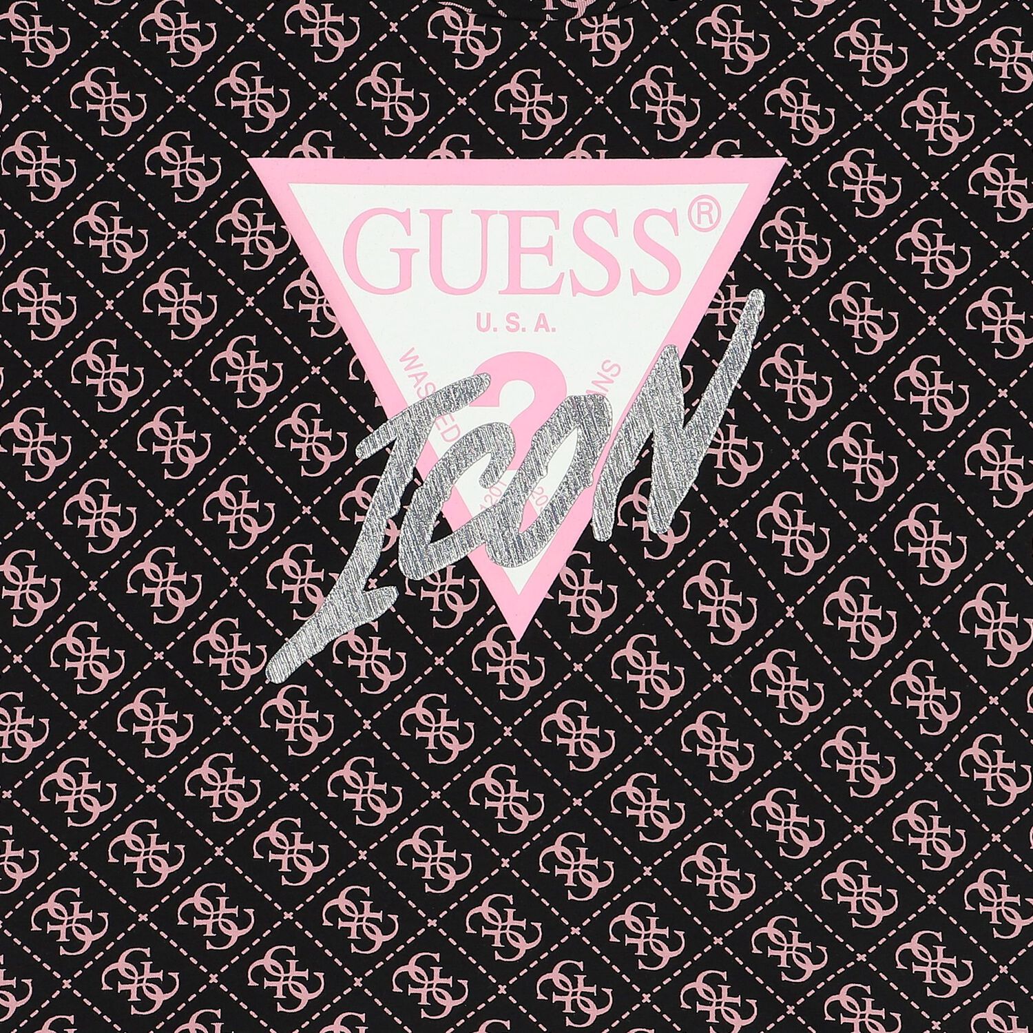 تيشيرت بنات بالشعار باللون الأسود, 4, hi-res image number null