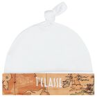 طقم أفرول بالشعار باللون الأبيض والبيج, 1, hi-res