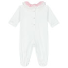 Baby Girls White Minnie Mouse Babygrow, 1, hi-res