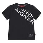 Younger Boys Black Logo T-Shirt, 2, hi-res