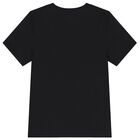 Boys Black Logo T-SHirt, 3, hi-res