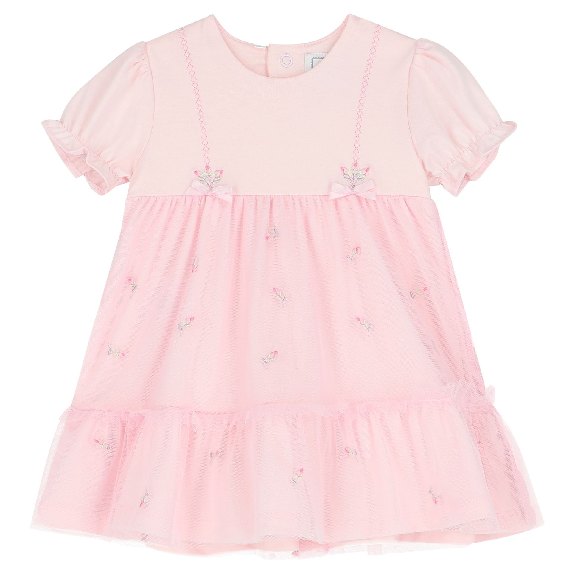 Emile et Rose Baby Girls Pink Tulle Dress Set Junior Couture UAE