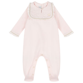 Baby Girls Pink & Gold Babygrow