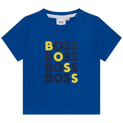 Younger Boys Blue Logo T-Shirt