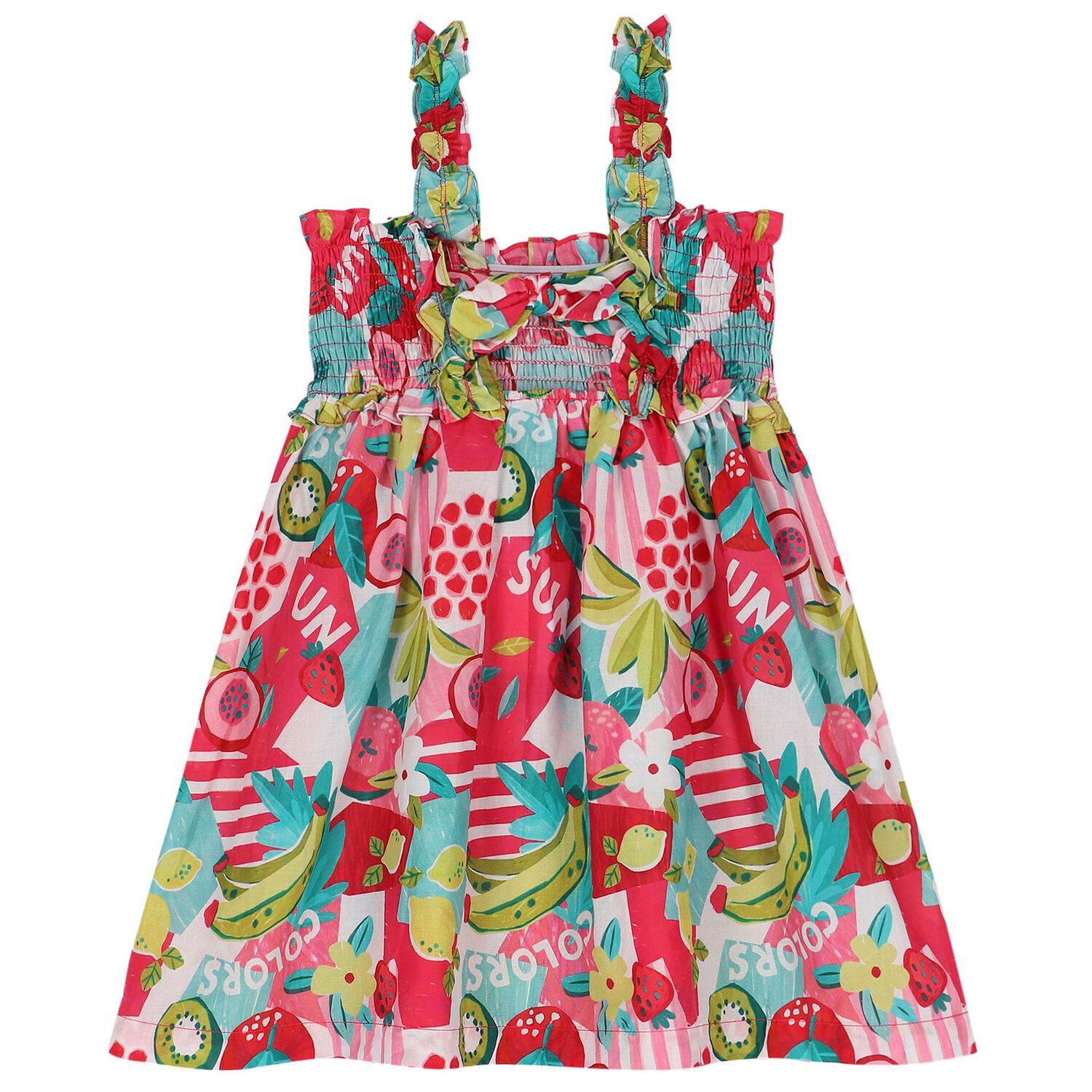 Girls Pink & Aqua Dress Set, 1, hi-res