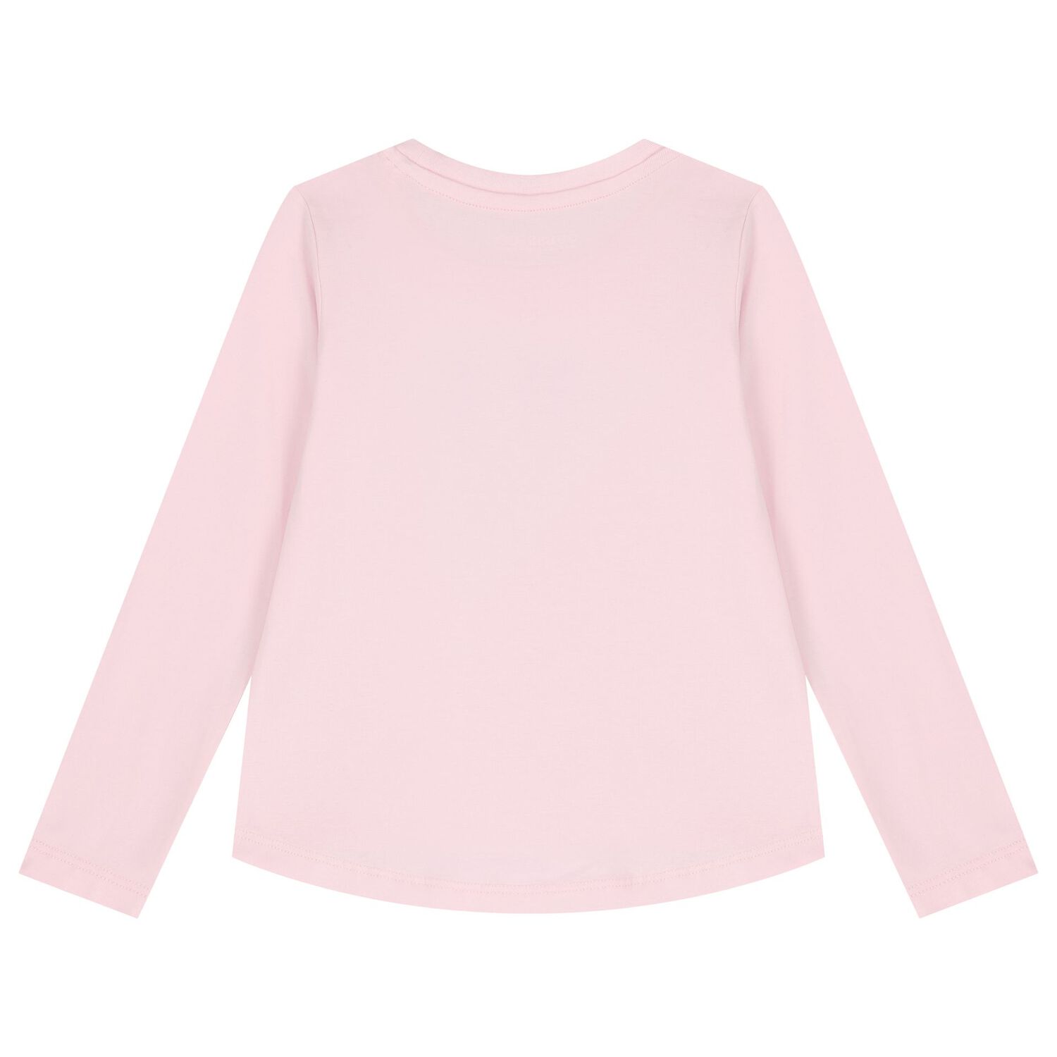 توب بنات بأكمام بالشعار باللون الوردي , 4, hi-res image number null