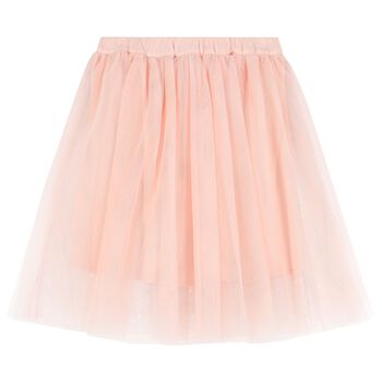 Girls Pink Logo Tulle Skirt