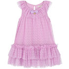 Girls Violet Hearts Tulle Dress, 1, hi-res
