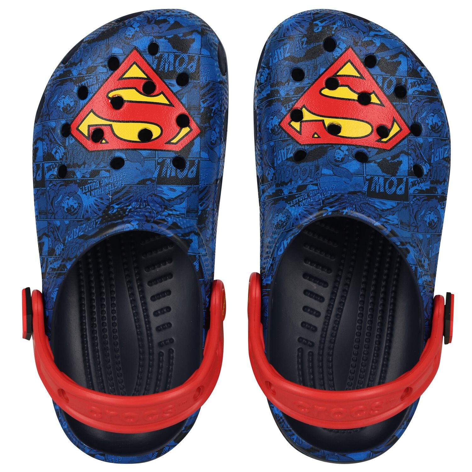 Blue & Red Superman Classic Clogs Sandals, 1, hi-res
