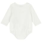 Baby Boys White & Beige Check Dungaree Set, 1, hi-res