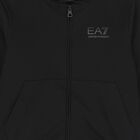 تيشيرت اولاد بالشعار وغطاء للرأس وسحاب باللون الاسود , 1, hi-res