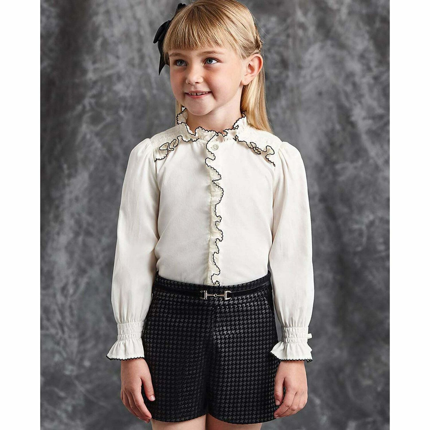 شورت باللون الاسود للبنات, 1, hi-res image number null